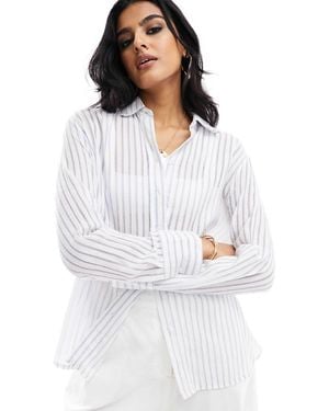 New Look Long Sleeve Poplin Shirt - White