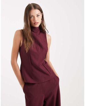 ASOS Tailo High Neck Top - Red