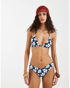 Hollister – wendbares triangel-bikinioberteil - Blau