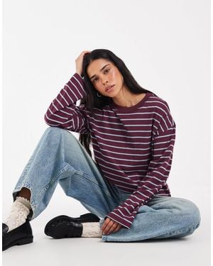 ONLY O-neck Long Sleeve Top - Blue