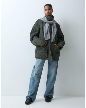 ARKET Veste matelassée à col montant olive - Multicolore