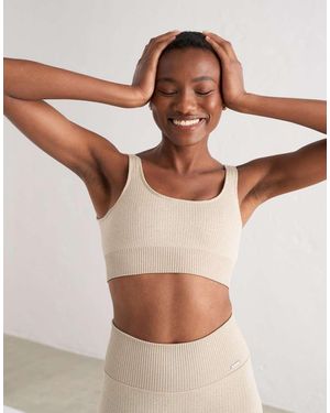 Aim'n Reggiseno A Coste Senza Cuciture - Marrone