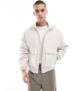 Bershka Harrington Tailored Jacket - White