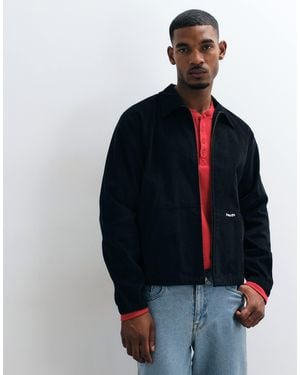 Huf 89 cordjacke im harrington-stil - Blau