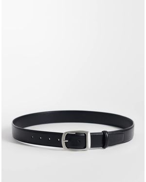 ASOS Faux Leather Smart Belt - Grey