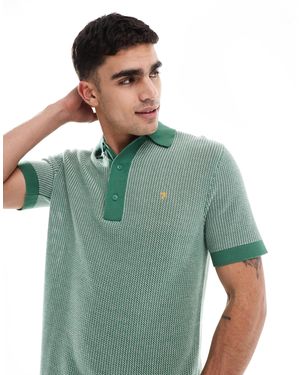 Farah – sandford – strick-poloshirt - Grün