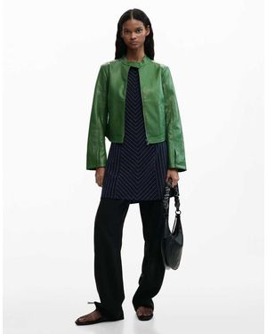 Desigual Jacket Faux Leather - Green