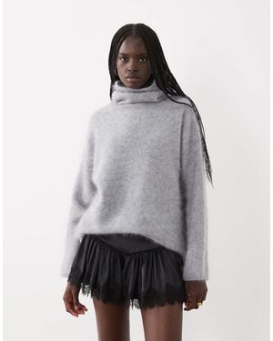 ASOS Short fluide à détail bordé - Gris
