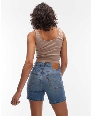 Levi's 501 Mid Thigh Shorts - Blue