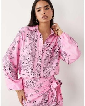 Noughts & Kisses Button Up Shirt - Pink