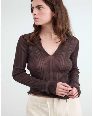 Balmohk Polo en maille - chocolat - Marron