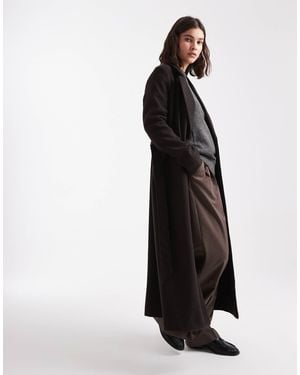 Vero Moda Belted Formal Maxi Coat - Black