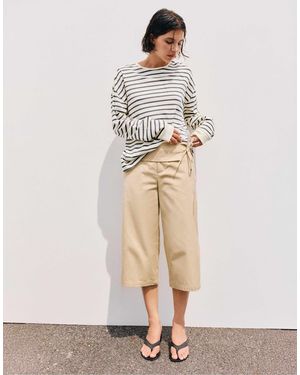 Pull&Bear Oversize langarmshirt mit streifen - Natur