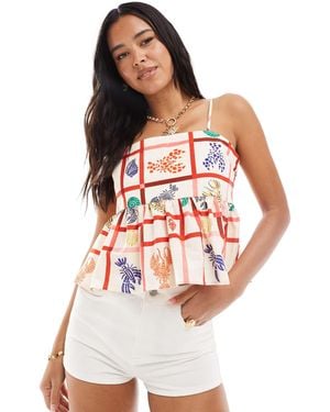 Miss Selfridge – sehr kurze jeans-shorts - Weiß