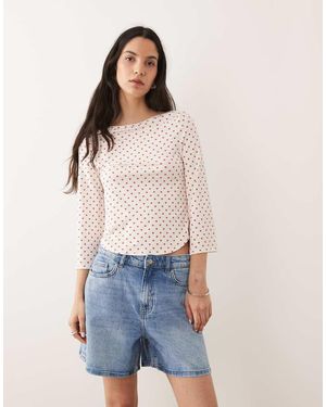 Jdy Pantalones Cortos Vaqueros De Talle Alto De - Azul