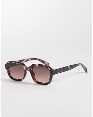 ASOS Slim Square Sunglasses - Natural