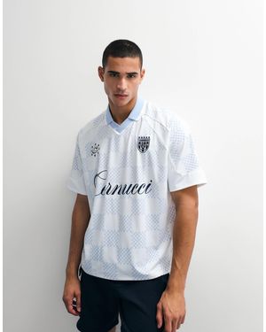 CERNUCCI – kariertes fußballtrikot - Weiß