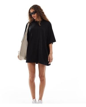 Weekday Huge T-Shirt Mini Dress - Black