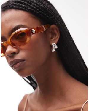 Le Specs – work it – ovale sonnenbrille - Braun