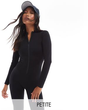4505 Petite – nahtloser all-in-one-jumpsuit - Schwarz