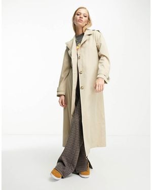 ONLY Gabardina larga color piedra - Neutro