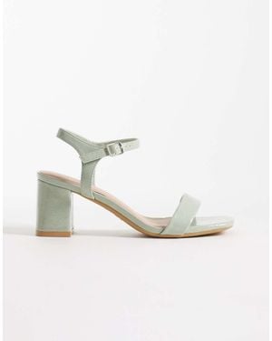 New Look Blocked Heeled Sandal - White