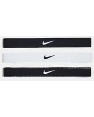 Nike – flex classic – 3er-pack breite stirnbänder - Weiß