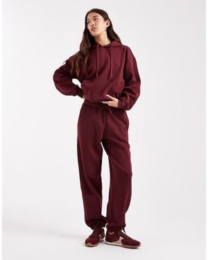 ONLY Jersey Cuffed Joggers - Red