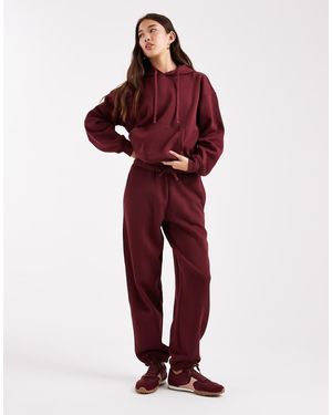 ONLY Jersey Cuffed Joggers - Red