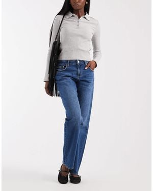 ONLY Bree Low Rise Straight Jeans - Blue