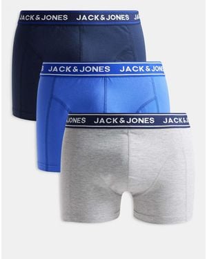 Jack & Jones 3 Pack Trunks - Blue
