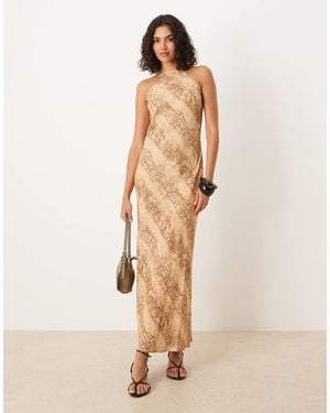 ASOS Racer Maxi Dress - Natural