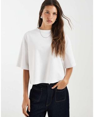 ASOS Breathemaxtm Interlock Boxy Crop Short Sleeve T-shirt - White