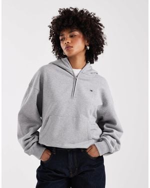 Tommy Hilfiger 1/4 Zip Hoodie - Gray