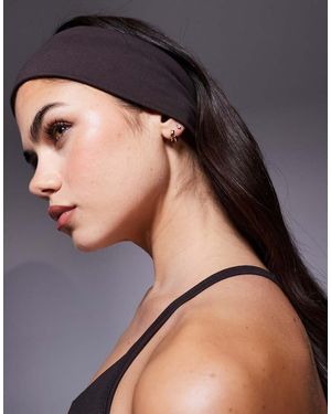 4505 Diadema Marrón Para Yoga De Tejido Suave De - Gris