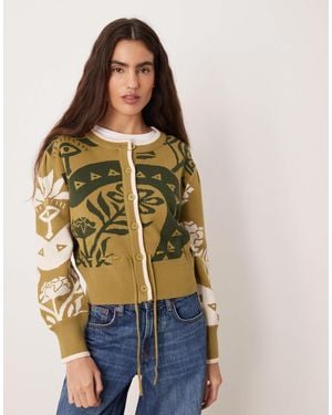 Never Fully Dressed Cropped Cinched Waist Cardigan - Blue