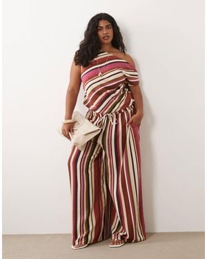 Nobody's Child Elstow Drawstring Waist Mid Rise Split Hem Pants - Multicolor