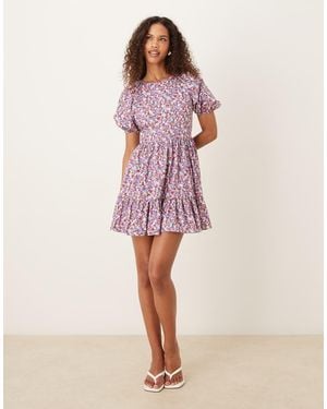 Glamorous Tie Back Mini Dress - Pink