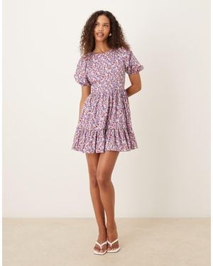 Glamorous Tie Back Mini Dress - Pink