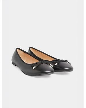 Long Tall Sally Ballerina Court Shoes - Black