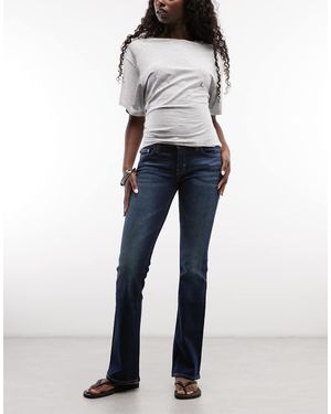 Weekday Vaqueros Skinny Flare De Talle Bajo Luna En Azul Oscuro
