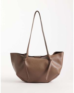 ASOS Mini Scoop Pinched Tote - White