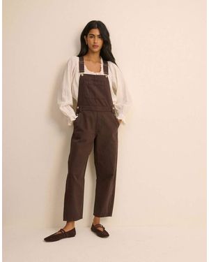 Nobody's Child Barrel Leg Denim Dungaree - Natural