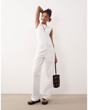 ASOS Wide Leg Dad Jeans - White