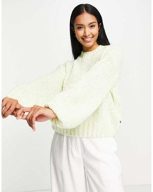 Maison Scotch Sudadera Verde Holgada Con Cuello Redondo De Bouclé De