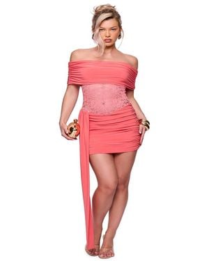 Missy Empire Drape Mini Dress - Red