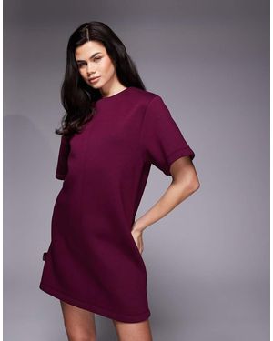 ASOS Short Sleeve Oversized Mini Dress - Purple