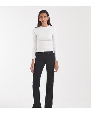 ONLY Lola Super Low Waist Flared Jeans - White