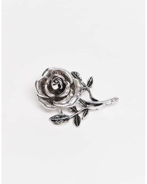 ASOS 3d Rose Brooch - White