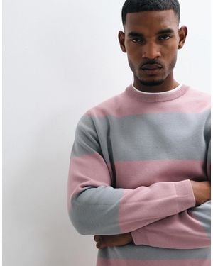 ASOS Oversize-strickpullover mit streifen - Grau